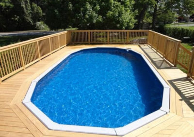 Above Ground Pool with Partial Deck