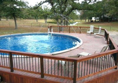 Above Ground Pool with Partial Deck
