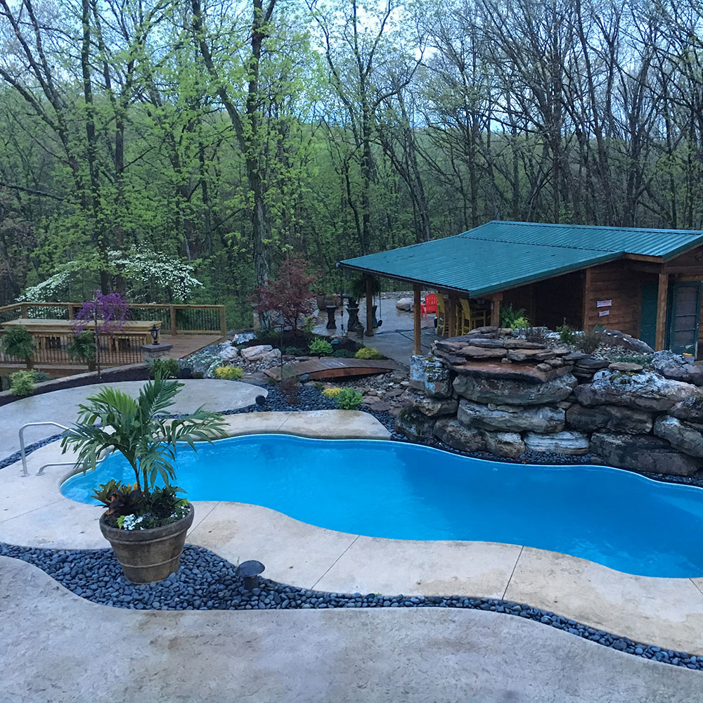 In-Ground Pool Overview from House