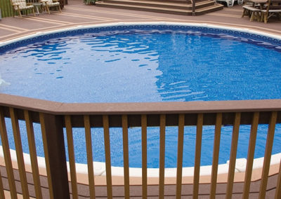 Round Above Ground Pool in Complete Deck